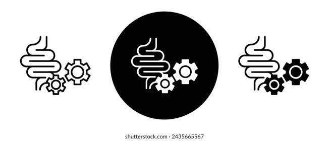 Work digestive system icon line art vector