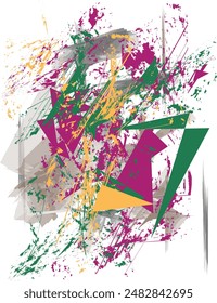 A work of digital abstract painting using chalk and charcoal in warm colors, with a unique texture that forms extraordinary lines.