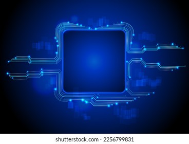 Work divided media concept, in the same direction, same destination, with futuristic glow lights, on blue background, vector illustration.