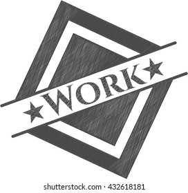 Dibujo de trabajo (trazos de lápiz)