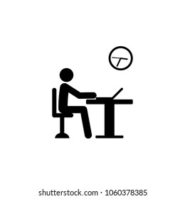 work during icon. Element of time managment illustration. Premium quality graphic design icon. Signs and symbols collection icon for websites, web design, mobile app on white background