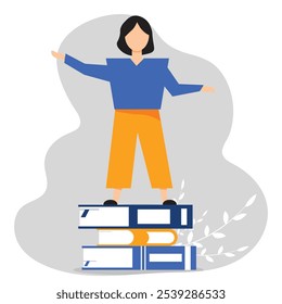 Work and education online. Virtual classes, chat windows, laptop, smartphone. Vector illustration
