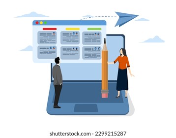 work efficiency or project plan concept, Task management software to manage project task, assign staff to complete work on schedule, business team manage task assignment on laptop computer.