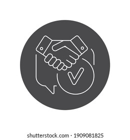 Work ethic black glyph icon. Business deal. Soft skills. Pictogram for web, mobile app, promo.