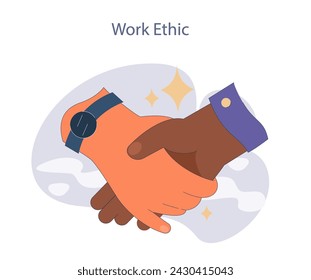 Work ethic concept. Handshake representing professional integrity and commitment. The foundation of a strong work culture.