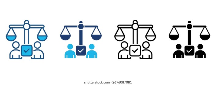 Work Ethic Icon Set With Multiple Styles. Vector Illustration