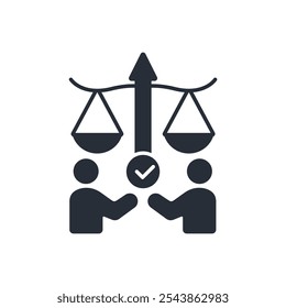 Ícone Ética do trabalho. vetor.Sinal de estilo traço.linear editável para usar design da Web,ilustração logo.Symbol.