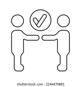 Work ethics  vector icon. Line sign for mobile concept and web design. Symbol, logo illustration. Vector graphics