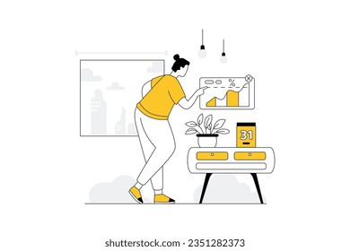 Ilustración de vectores de expertos de evaluación de trabajo