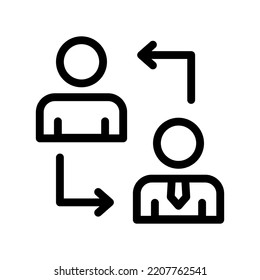 work exchange line icon illustration vector graphic 