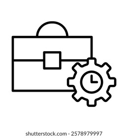 Work experience icon Black and white logo