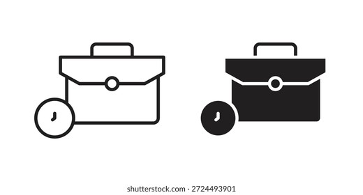 Ilustración de icono de experiencia laboral, Vector de línea delgada, signo de Diseño web,