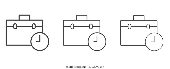 Icono de experiencia de trabajo en estilo doodle de arte de línea. Signo de contorno de trazo editable, eps 10