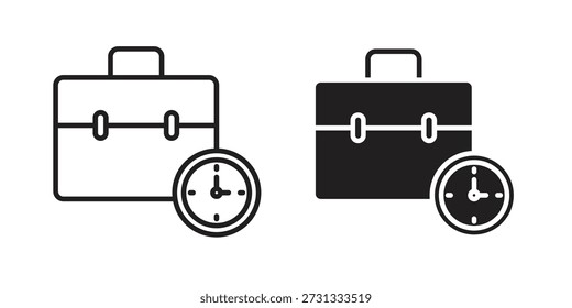 Icono de experiencia de trabajo sobre fondo blanco. Icono de Vector de stock