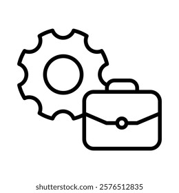 Work experience icon Outline vector for web ui