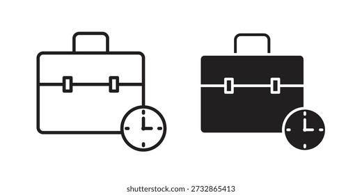 Plantilla de pictogramas de iconos de experiencia laboral, contorno simple y estilo relleno.