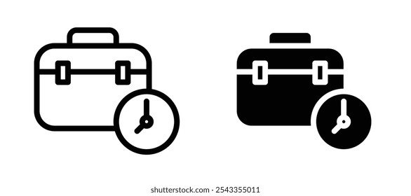Arbeitserlebnis-Symbol-Sammlung auf weißem Hintergrund.