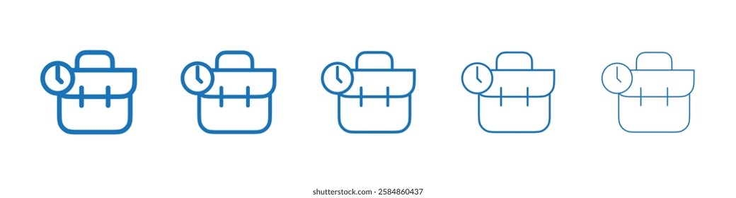Work experience icon Symbol collection thin outline set