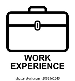 Work experience icon in trendy outline style design. Vector illustration isolated on white background.