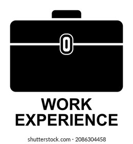 Icono de experiencia laboral en diseño de estilo de silueta de moda. Ilustración vectorial aislada en fondo blanco.