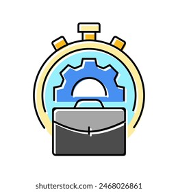 Arbeitserfahrungsgespräch Jobfarbe Symbol Vektorgrafik. Arbeitserfahrungsgespräch Jobzeichen. Isolierte Symboldarstellung
