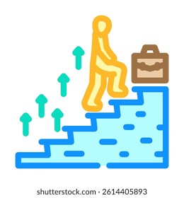 work experience interview job color icon vector. work experience interview job sign. isolated symbol illustration