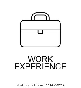 Work Experience Line Icon. Element Of Human Resources Signs With Name For Mobile Concept And Web Apps. Thin Line Work Experience Line Icon Can Be Used For Web And Mobile On White Background