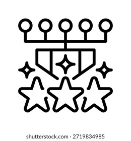 Work Experience Line Icon, Outline Symbol for Career Background, History Review, Professional Journey, Skill Mastery, and Job Record. Vector Sign Icon.
