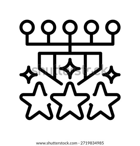 Work Experience Line Icon, Outline Symbol for Career Background, History Review, Professional Journey, Skill Mastery, and Job Record. Vector Sign Icon.