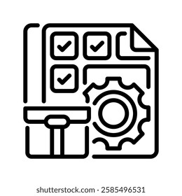 Work Experience line icon. Universal creative premium symbol. Vector sign icon logo template. Vector illustration