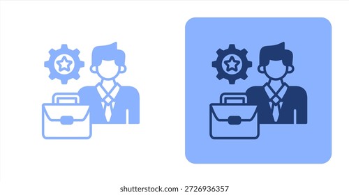 Experiencia de trabajo mixta Color de dos tonos e ilustración de icono de fondo contrastante