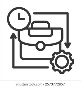 Work Experience Outline Icon Vector Illustration