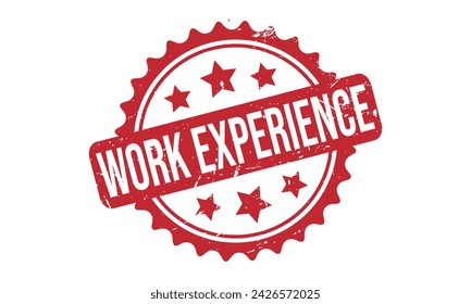 Vector de sello de goma de experiencia de trabajo