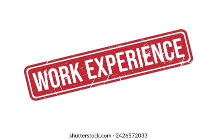 Vector de sello de goma de experiencia de trabajo