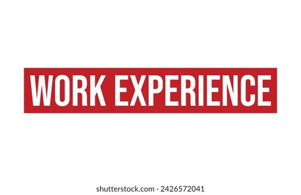 Vector de sello de goma de experiencia de trabajo