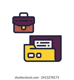 work file icon. vector filled color icon for your website, mobile, presentation, and logo design.