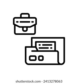 work file icon. vector line icon for your website, mobile, presentation, and logo design.