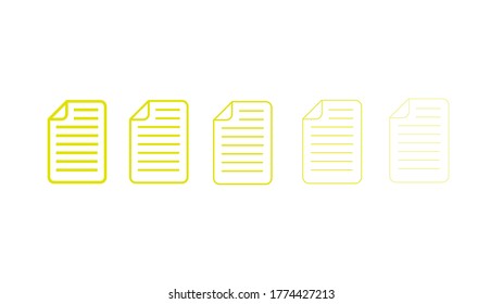Work file symbol document yellow 