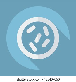 work flat style with bacteria shadow vector
