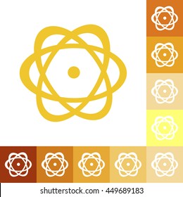 work flat style with shadow atom 