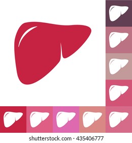 work flat style with shadow liver