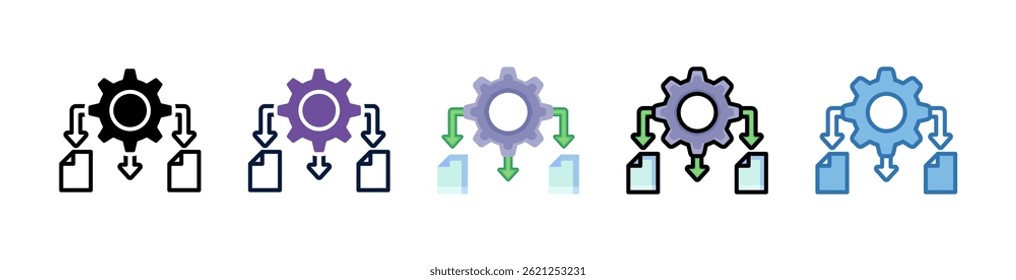 Elemento de icono de flujo de trabajo para diseño
