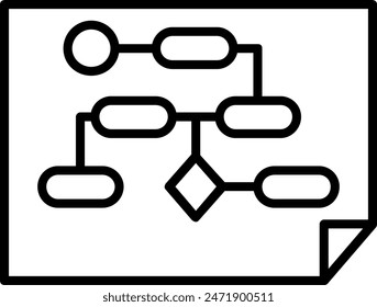 Work Flow Process Line Icon Vector Design