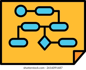 Work Flow Process Line Vector Icon Design