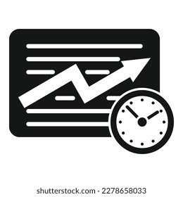 Work flow time icon simple vector. Control task. Team go