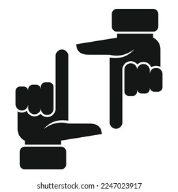 Work focus icon simple vector. Customer organization. Self point