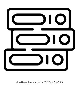 Work folder icon outline vector. Burnout work. Sad stress