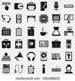 Work folder icons set. Simple style of 36 work folder vector icons for web for any design