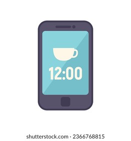 Vector plano del icono de tiempo de trabajo. Oficina de negocios. Equilibrio residencial aislado