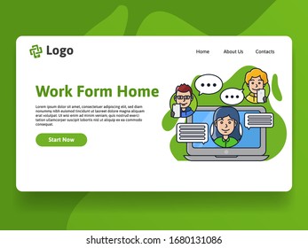 Work Form Home Web Concept Template